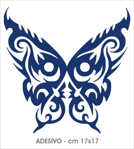 Tribale adesivo farfalla - adesivo,