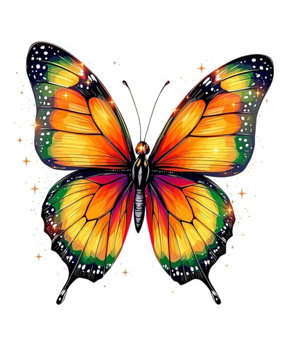Farfalla colorata x - 10,