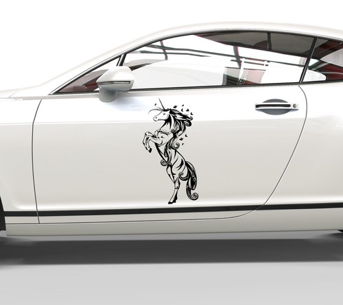 Adesivo auto unicorno con