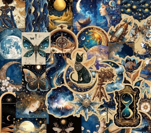 Adesivi fantasia luna gotica - luna,