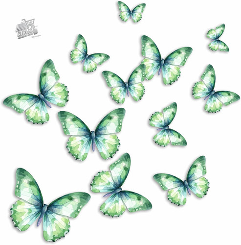 Adesivi farfalla verde - adesivi,
